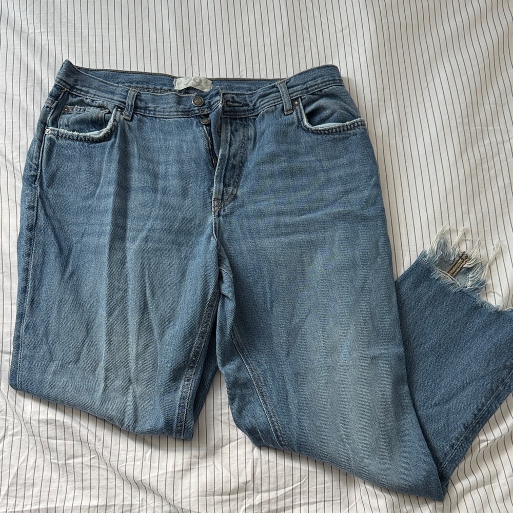 Free People mid rise blue jeans